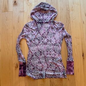 Women's Pink Paisley Hoodie by Prana